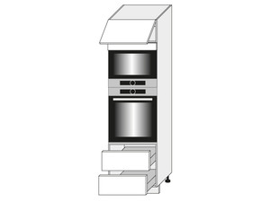 Шкаф для духовки и микроволновой печи SIlver Plus D14/RU/2M 284