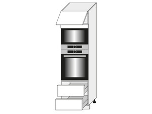 Skapis cepeškrāsnij un mikroviļņu krāsnij SIlver D14/RU/2M 284