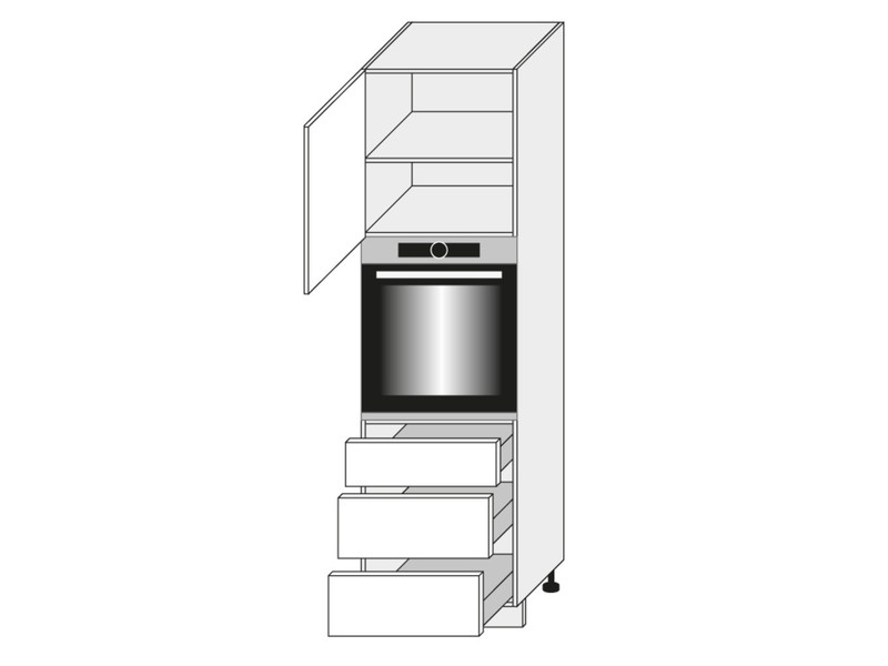 Skapis cepeškrāsnij Emporium white D14/RU/3R