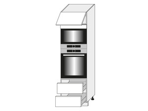 Skapis cepeškrāsnij un mikroviļņu krāsnij Livorno D14/RU/2M 284