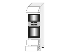 Skapis cepeškrāsnij un mikroviļņu krāsnij Wood D14/RU/2M 284