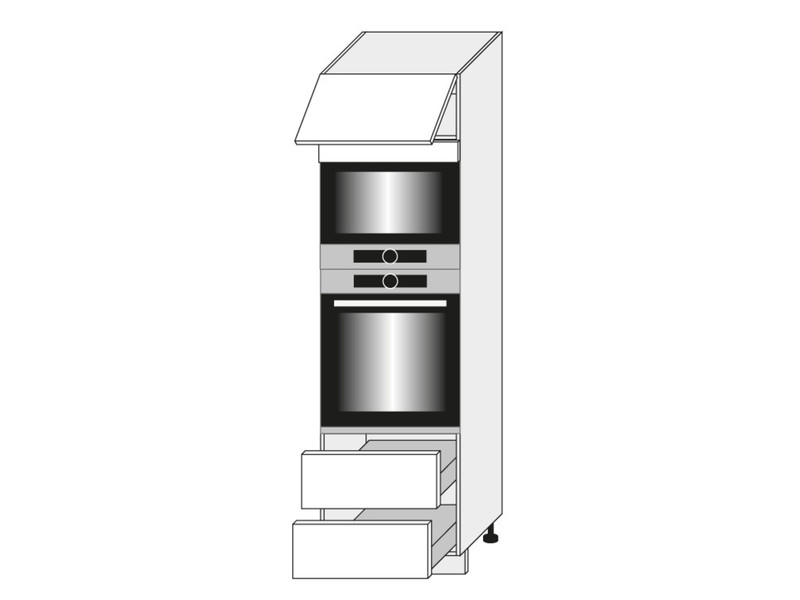 Skapis cepeškrāsnij un mikroviļņu krāsnij Wood D14/RU/2M 284