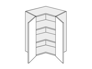 Augšējais stūra skapītis Wood W12/60