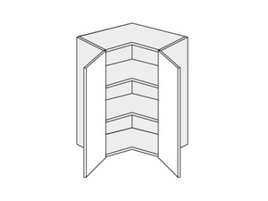 Augšējais stūra skapītis Wood W12/60