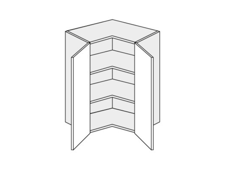 Augšējais stūra skapītis Wood W12/60