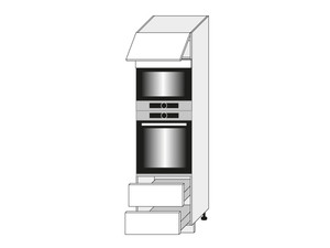 Skapis cepeškrāsnij un mikroviļņu krāsnij Treviso D14/RU/2M 284
