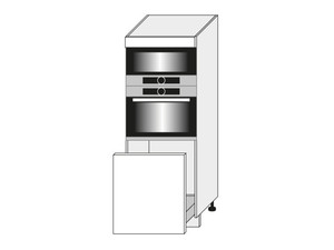 Шкаф для духовки и микроволновой печи Emporium Grey Stone Light D5AA/60/154