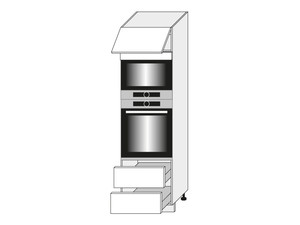Skapis cepeškrāsnij un mikroviļņu krāsnij Emporium Grey Stone D14/RU/2M 284