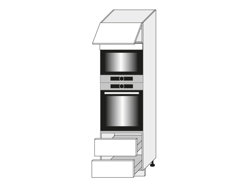 Skapis cepeškrāsnij un mikroviļņu krāsnij Emporium Grey Stone D14/RU/2M 284