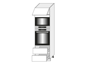 Шкаф для духовки и микроволновой печи Emporium Grey Stone Light D14/RU/2M 284