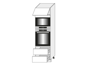 Skapis cepeškrāsnij un mikroviļņu krāsnij Emporium Grey Stone Light D14/RU/2M 284
