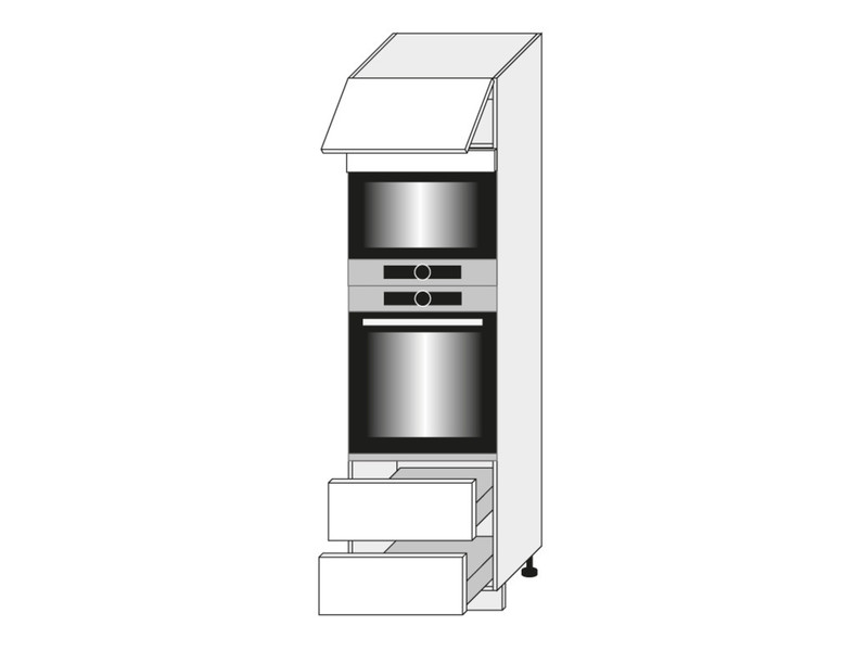 Skapis cepeškrāsnij un mikroviļņu krāsnij Emporium Grey Stone Light D14/RU/2M 284