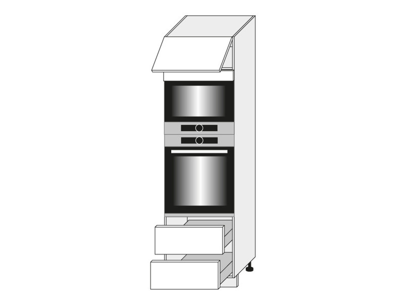 Skapis cepeškrāsnij un mikroviļņu krāsnij Emporium Grey Stone D14/RU/2A 284