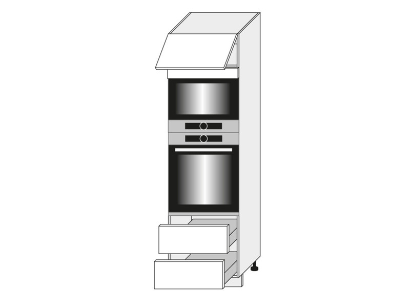 Шкаф для духовки и микроволновой печи Emporium Grey Stone Light D14/RU/2A 284