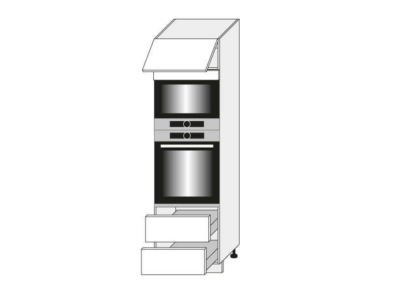 Skapis cepeškrāsnij un mikroviļņu krāsnij SIlver D14/RU/2A 284