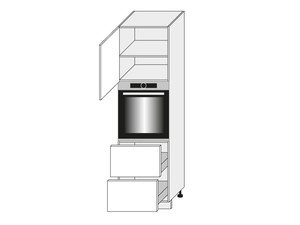 Cabinet for oven SIlver Plus D14/RU/2R 356