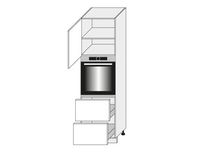 Cabinet for oven SIlver D14/RU/2R 356