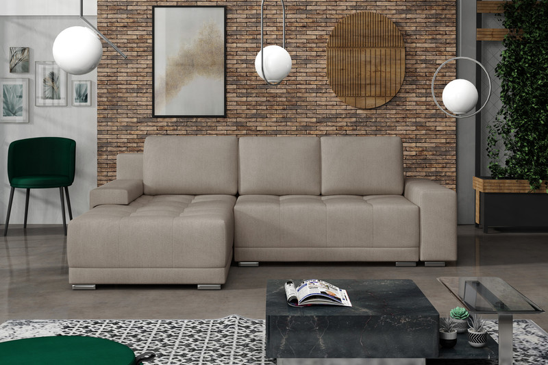Extendable corner sofa bed Lugano