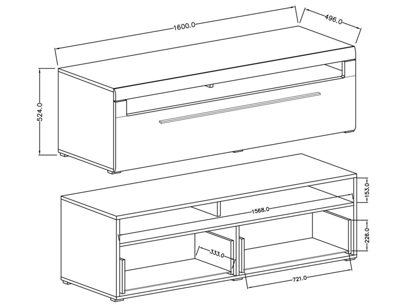 TV plaukts Tuba typ 40