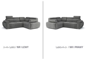 Stūra dīvāns izvelkams Aston 2r+R+1p(80)