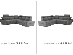 Угловой диван раскладной Aston 2r+R+1p(65)+LXp