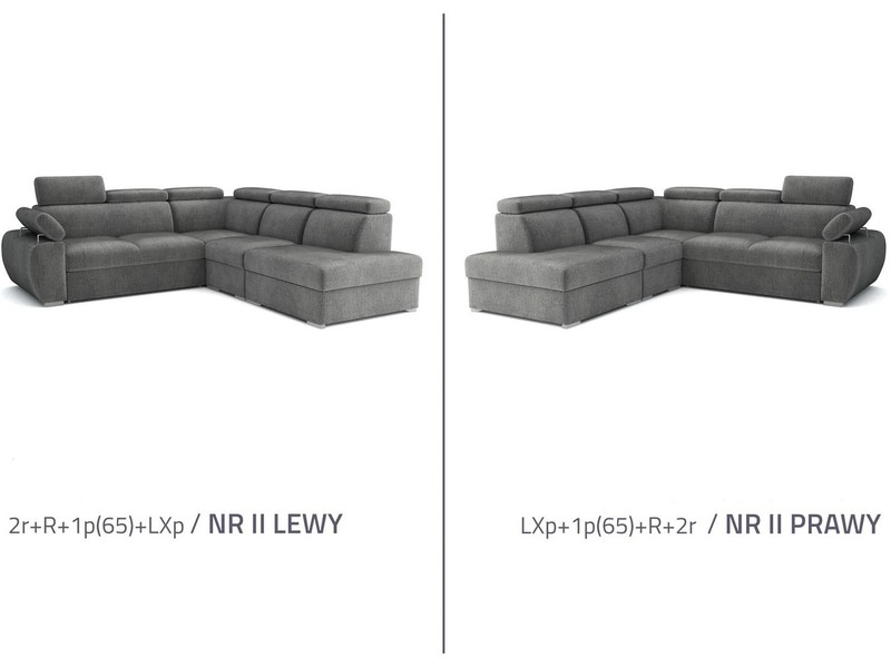 Stūra dīvāns izvelkams Aston LXp+1p(65)+R+2r