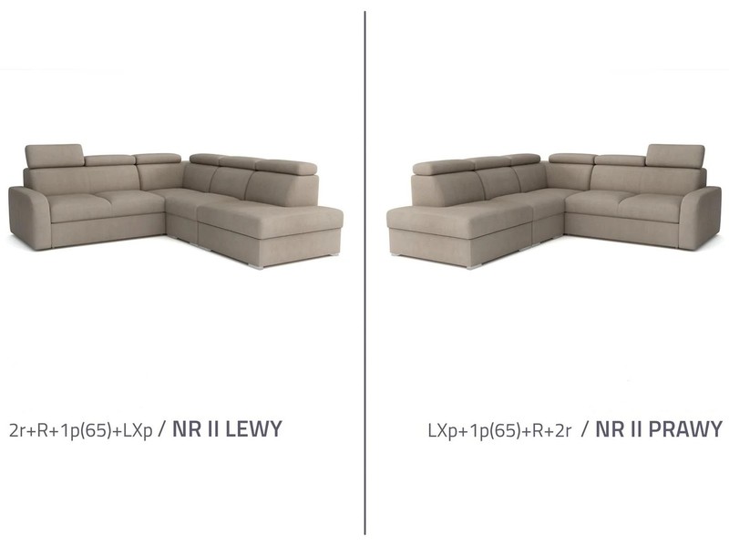 Extendable corner sofa bed Dave 2r+R+1p(65)+LXp