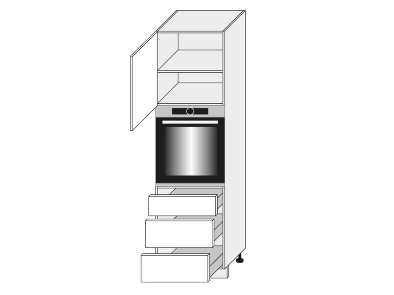 Cabinet for oven Quantum White mat D14/RU/3R