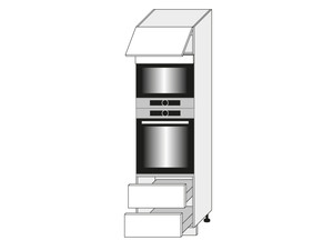 Skapis cepeškrāsnij un mikroviļņu krāsnij Quantum D14/RU/2R 284