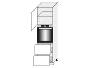 Cabinet for oven Quantum White mat D14/RU/2R 356