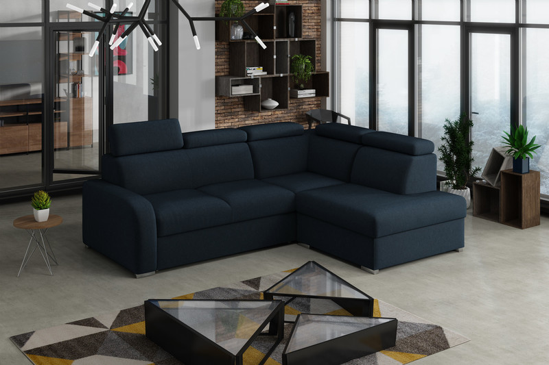 Extendable corner sofa bed Dave 2r+R+LXp
