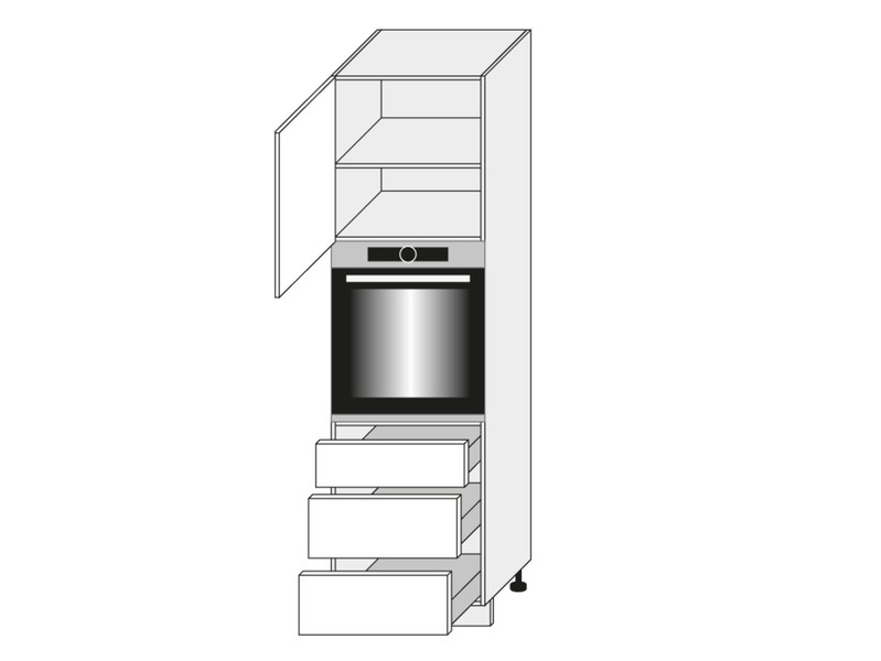 Шкаф для духовки Quantum Vanillia mat D14/RU/3R