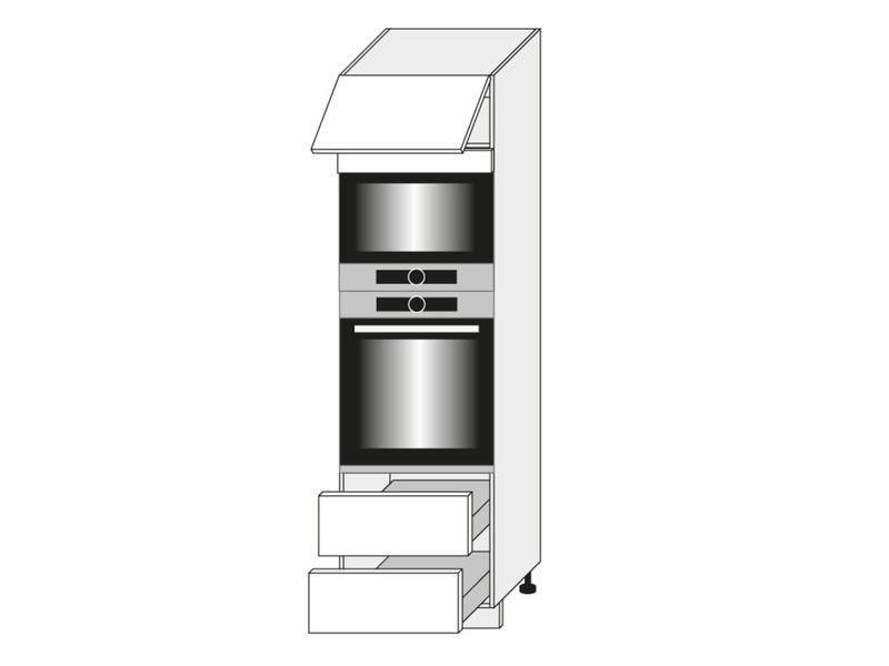 Шкаф для духовки и микроволновой печи Quantum Vanillia mat D14/RU/2R 284