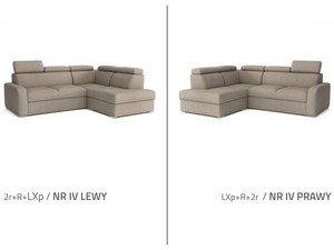 Extendable corner sofa bed Dave LXp+R+2r