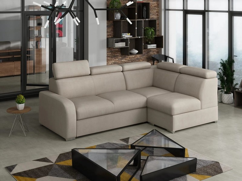 Extendable corner sofa bed Dave 2r+R+1p(65 bb)