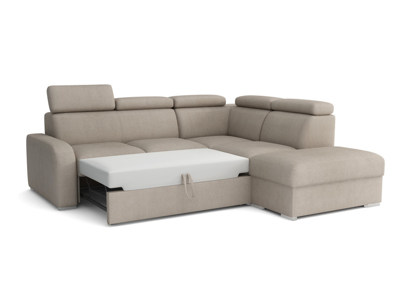 Extendable corner sofa bed Dave 2r+R+1p(65)+PUFA p