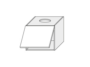 Wall cabinet for built in extractor SIlver Plus W8/60