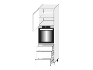 Шкаф для духовки Carrini D14/RU/3R L