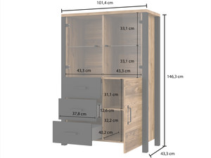 Vitrīna Evoke typ 44