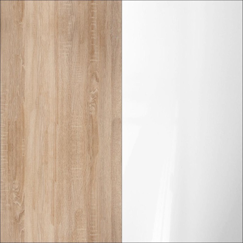Oak Sonoma / White polished