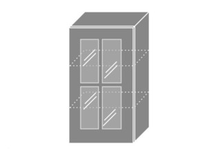 Wall showcase cabinet Prato W2S/45