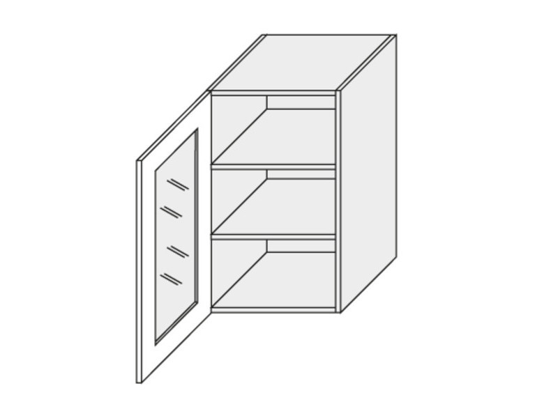 Wall showcase cabinet Prato W2S/45