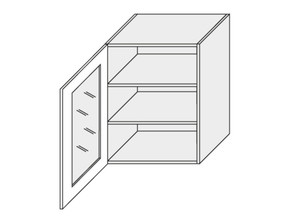 Wall showcase cabinet Prato W2S/60