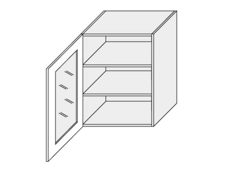 Wall showcase cabinet Prato W2S/60