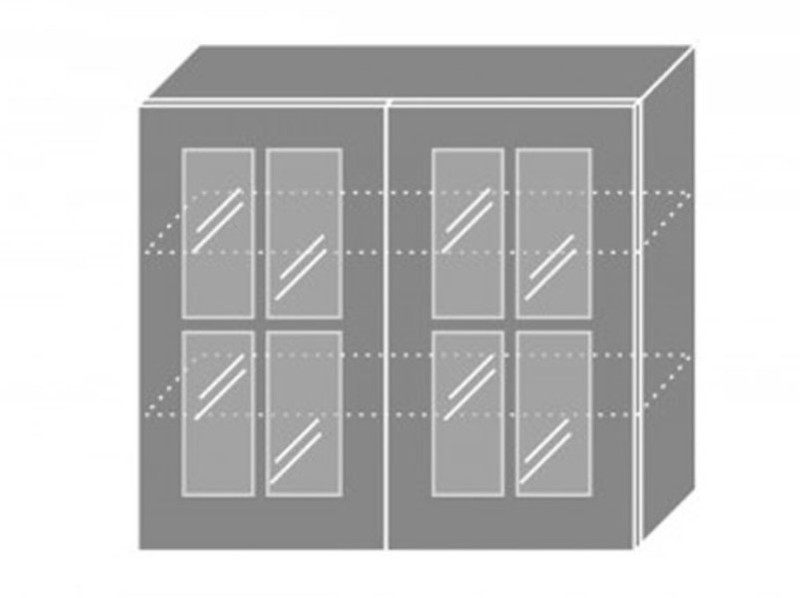 Wall showcase cabinet Prato W3S/90