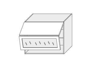 Wall showcase cabinet Prato W8BS/80 AVENTOS