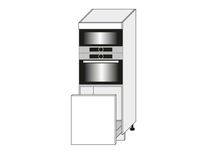 Cabinet for oven and microwave oven Silver Dab Kraft D5AA/60/154