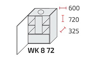 Augšējais skapītis ar trauku žāvētāju Celle WK8/72