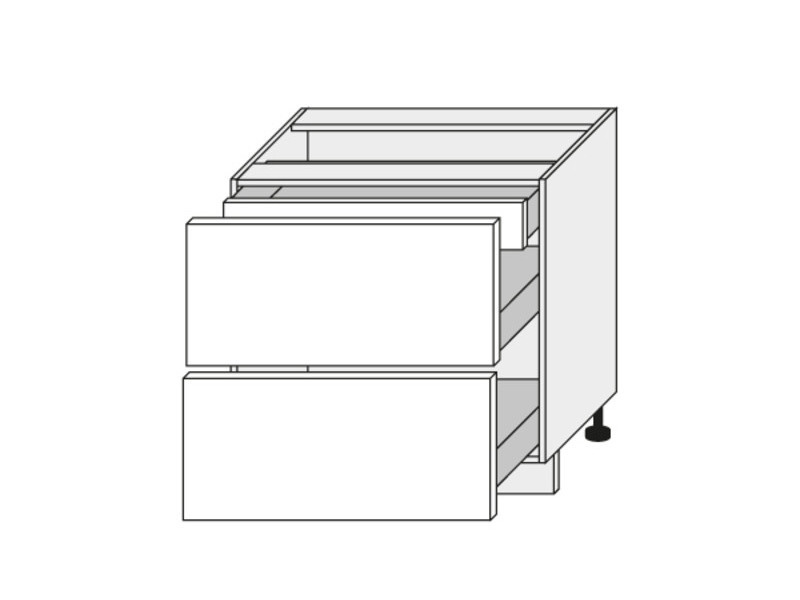 Base cabinet Silver Sonoma D2A/80/1A