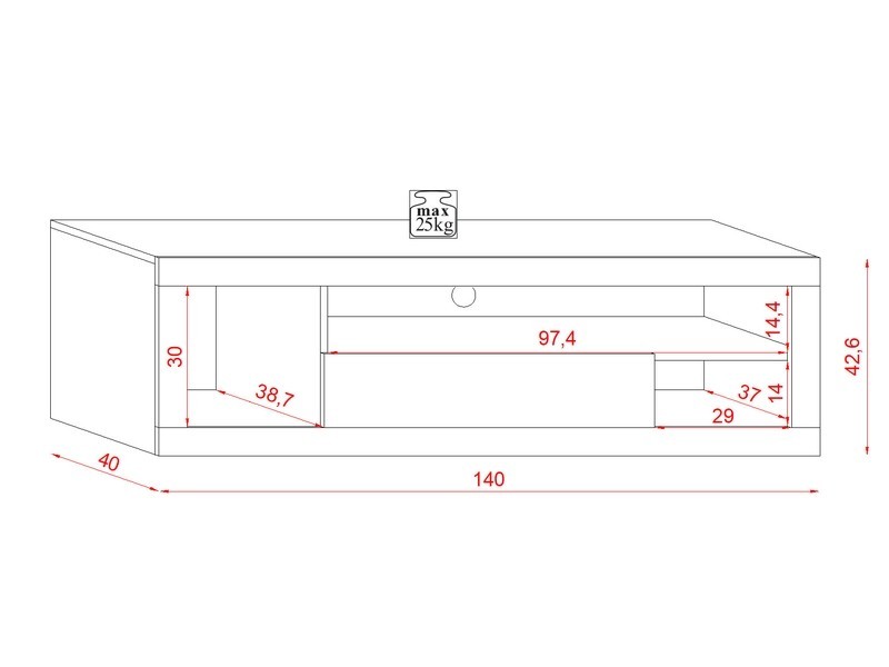TV plaukts ID-25202